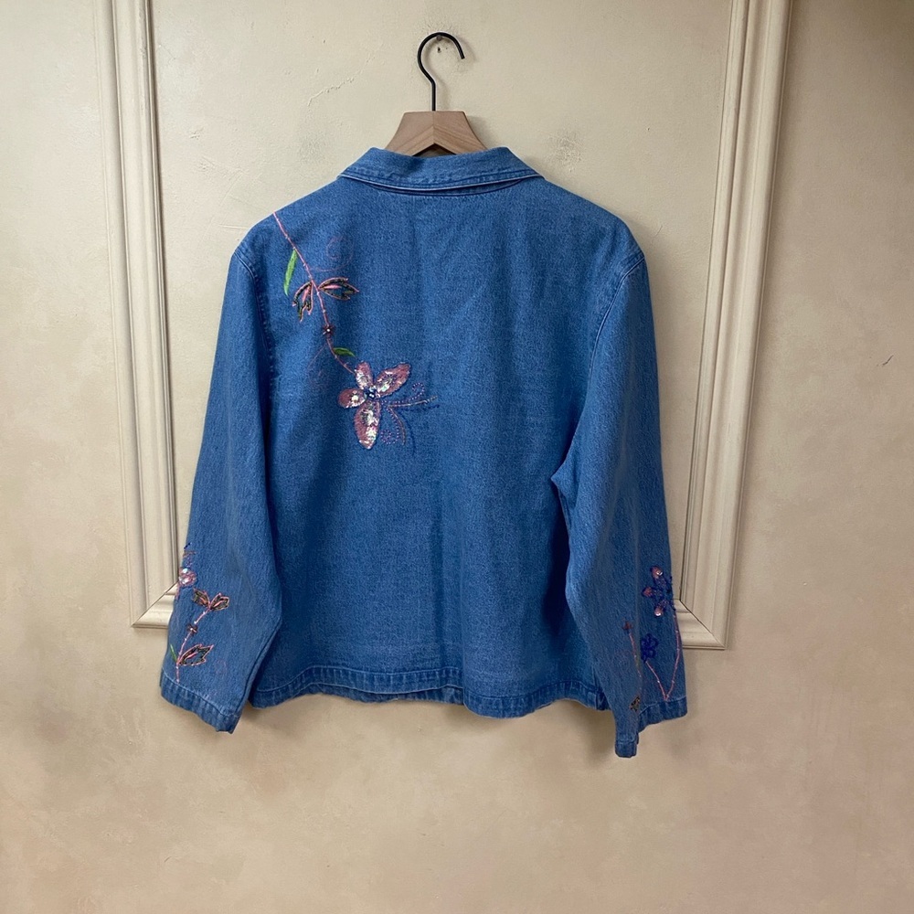 vintage 90s sequined denim jacket from the brand Tantrums - Picture 5 of 7